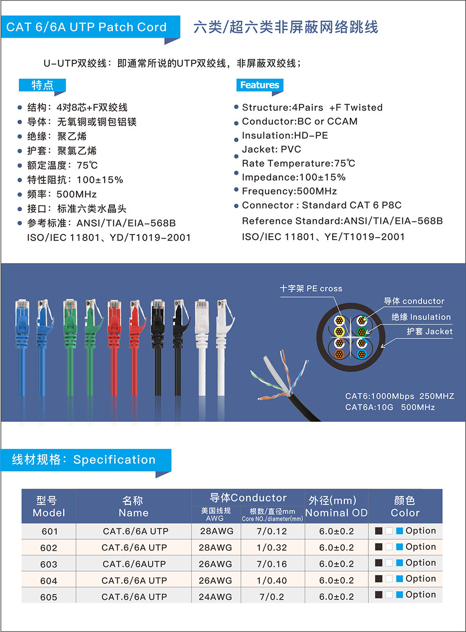 CAT 6A UTP 超六類網（wǎng）線